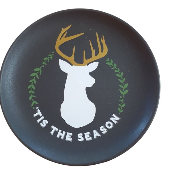 Lot of 4 Clay Art Christmas 6" Plates Holiday Dinnerware Serving Dessert Cookie - Picture 3 of 7